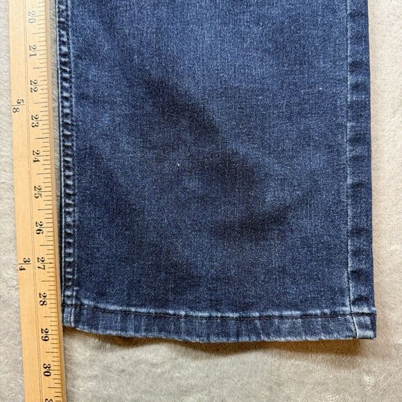 The Perfect Jeans NYC Mens 44x30 Blue Medium Wash Stretch Logo Athletic Fit - Picture 8 of 10